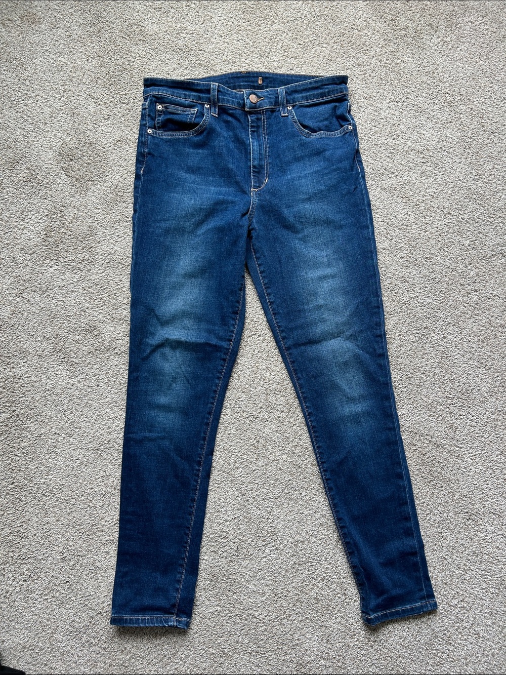 Joe’s High Rise Skinny Ankle “the Charlie” Dark Blue Women's Jeans